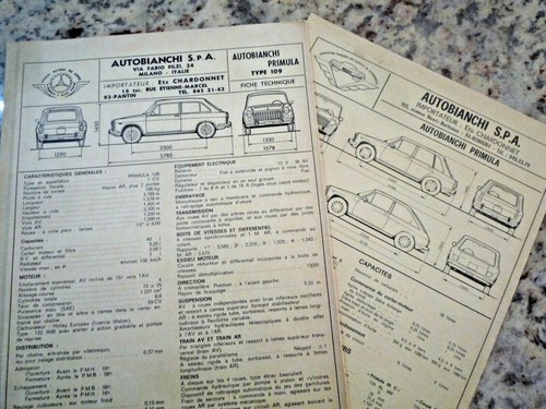 Autobianchi primula deux - autobianchi,